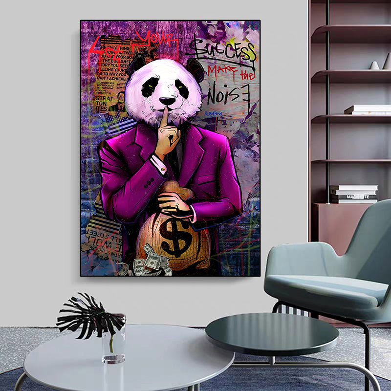 Panda With Friends Canvas