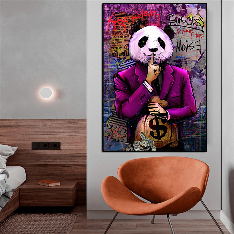 Panda With Friends Canvas