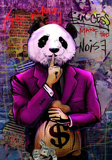 Panda With Friends Canvas