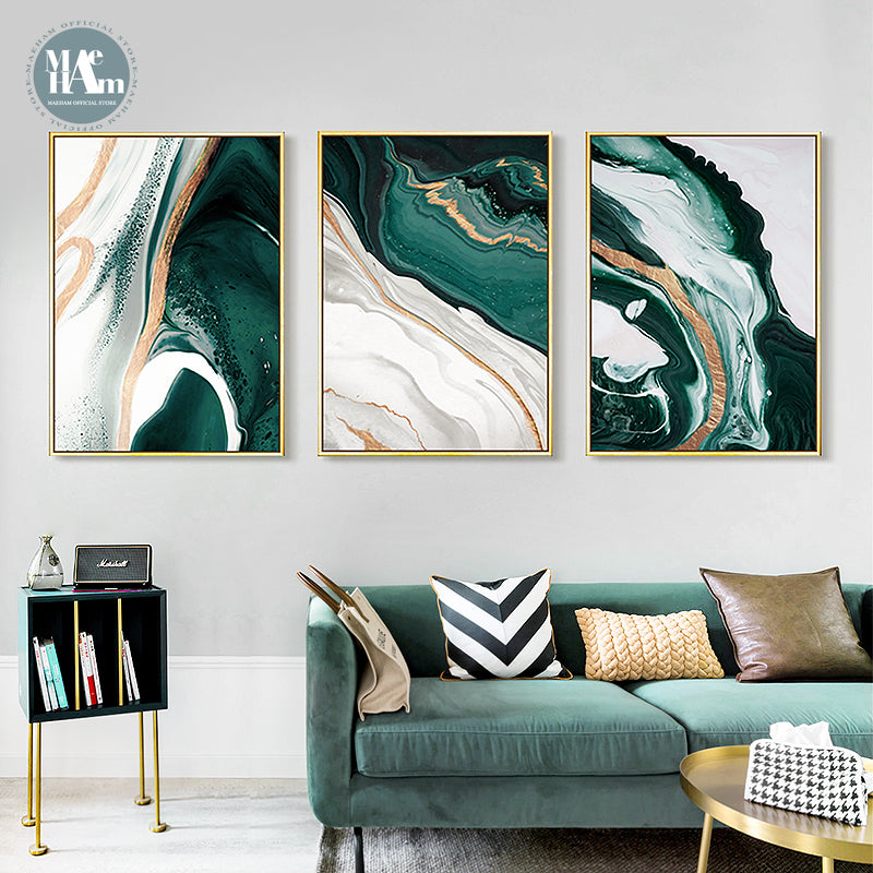 Green Wave Canvas
