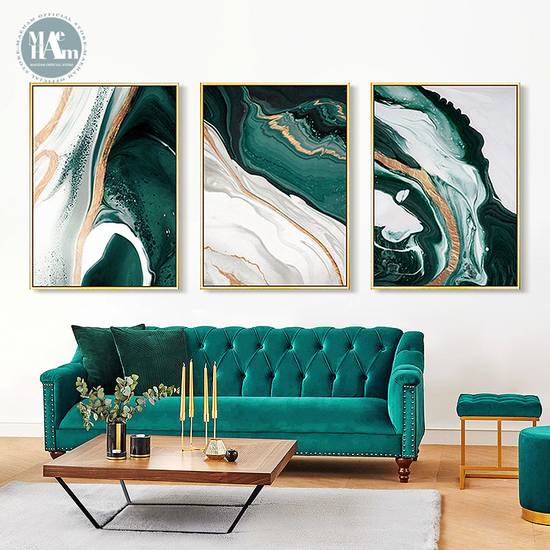 Green Wave Canvas