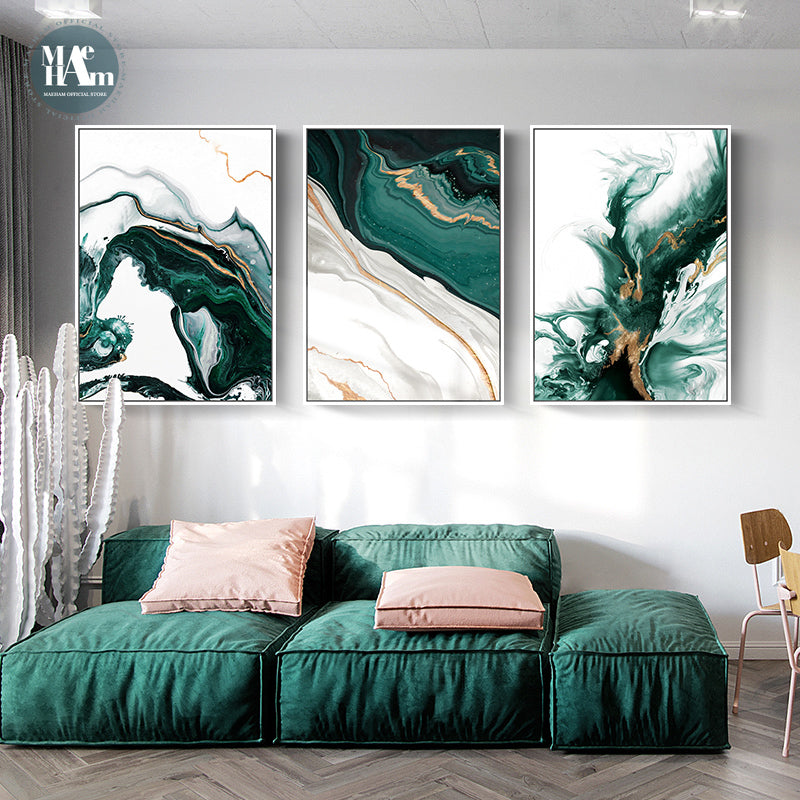 Green Wave Canvas