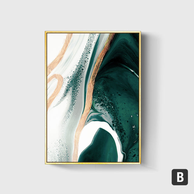 Green Wave Canvas