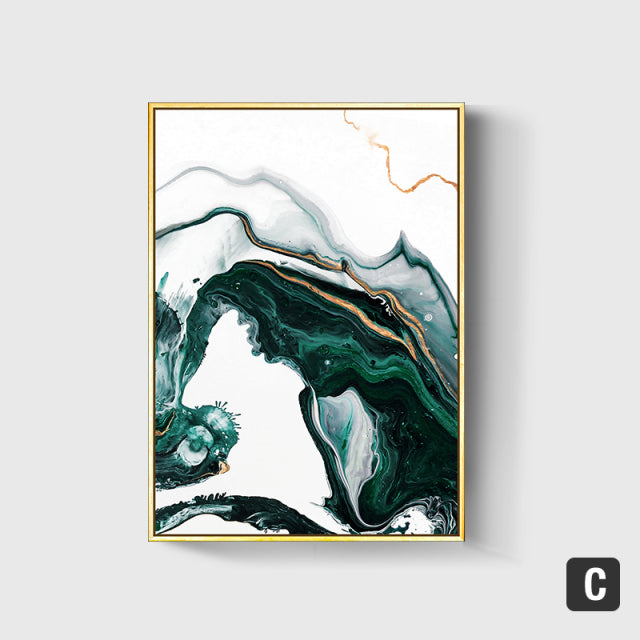 Green Wave Canvas